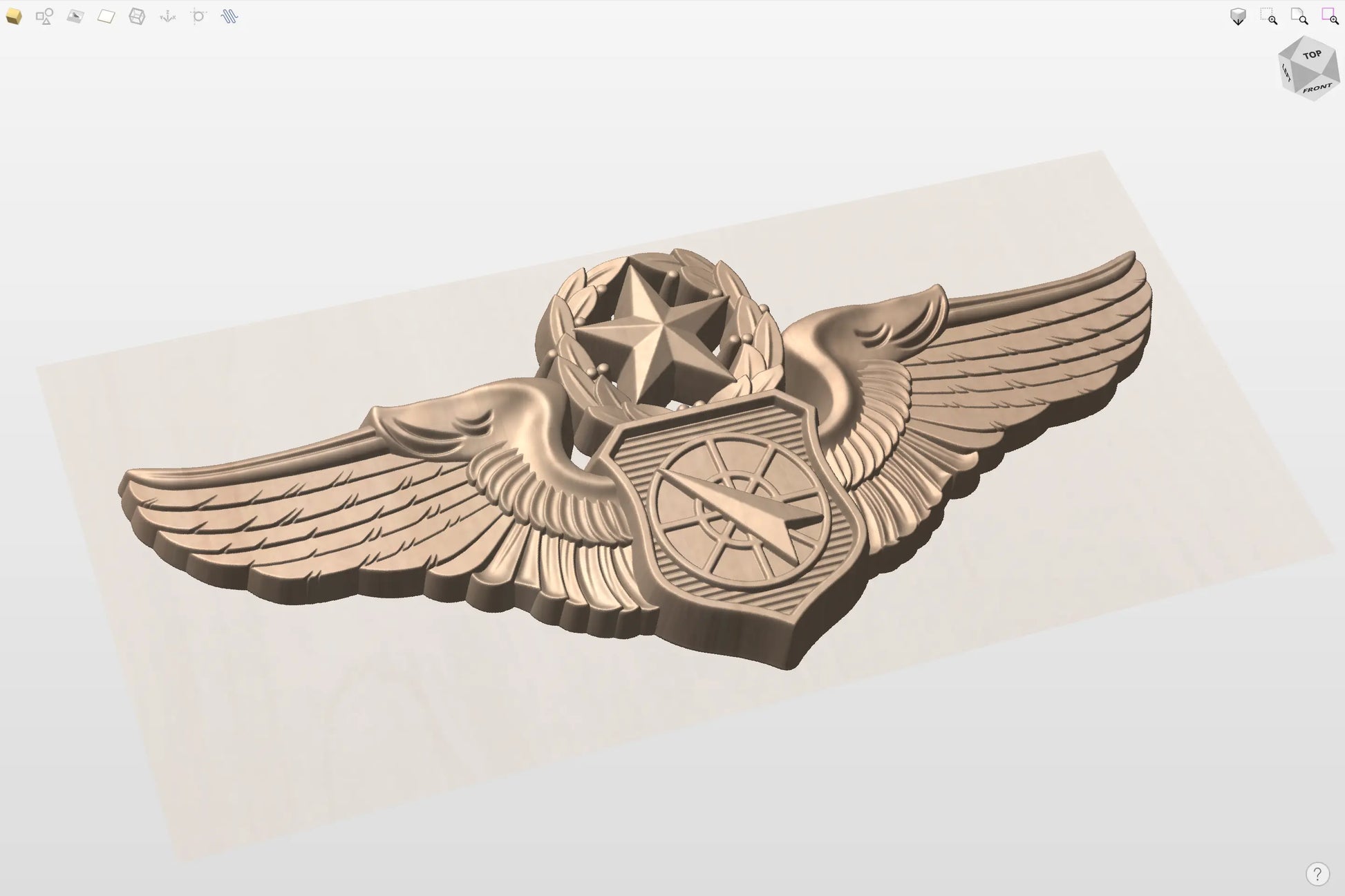 CNC File I US Air Force Master Weapons Controller Officer Wings 3D Model I RathTech Design My Store