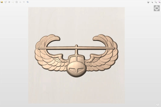 CNC File I  US Army Air Assault Badge 3D Model I RathTech Design My Store