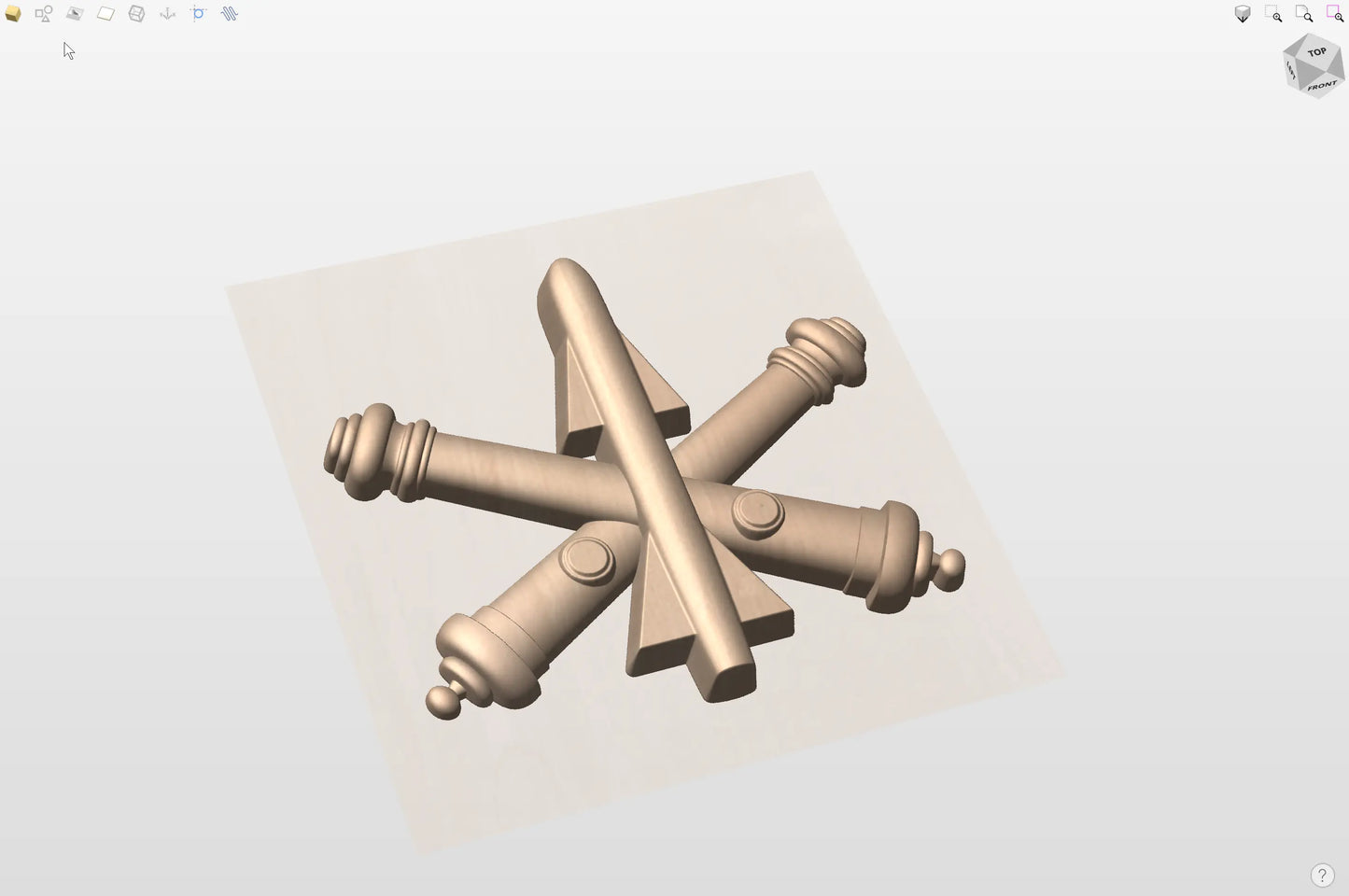 CNC File I  US Army Air Defense Artillery Insignia 3D Model I RathTech Design My Store