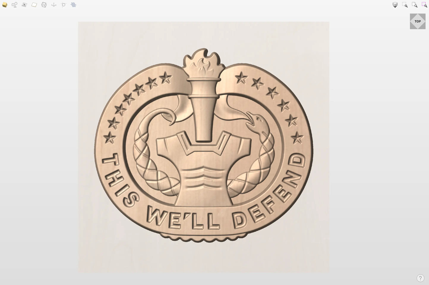 CNC File I  US Army Drill Sergeant Badge 3D Model I RathTech Design My Store