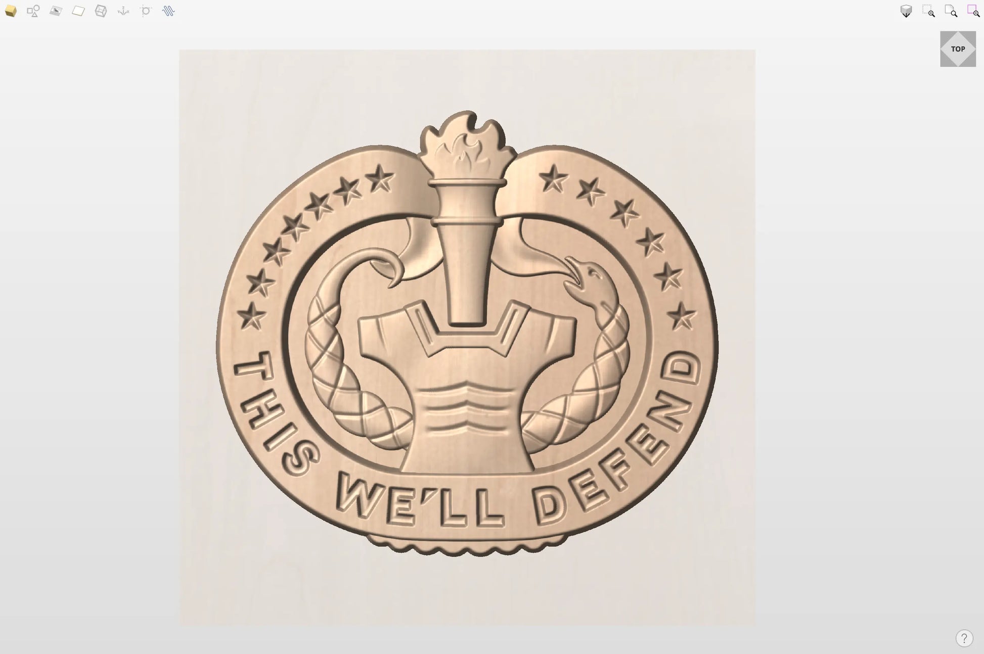 CNC File I  US Army Drill Sergeant Badge 3D Model I RathTech Design My Store