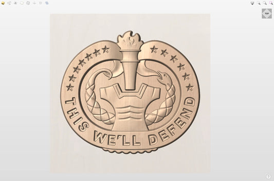 CNC File I  US Army Drill Sergeant Badge 3D Model I RathTech Design My Store
