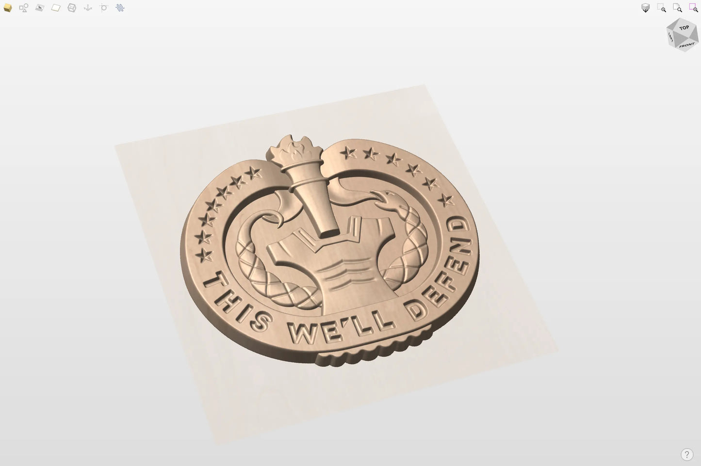 CNC File I  US Army Drill Sergeant Badge 3D Model I RathTech Design My Store