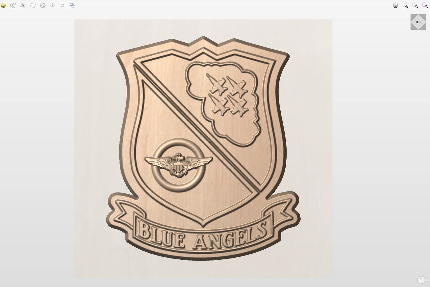 CNC File I US Navy Blue Angels Patch 3D Model I RathTech Design My Store