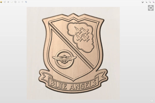 CNC File I US Navy Blue Angels Patch 3D Model I RathTech Design My Store