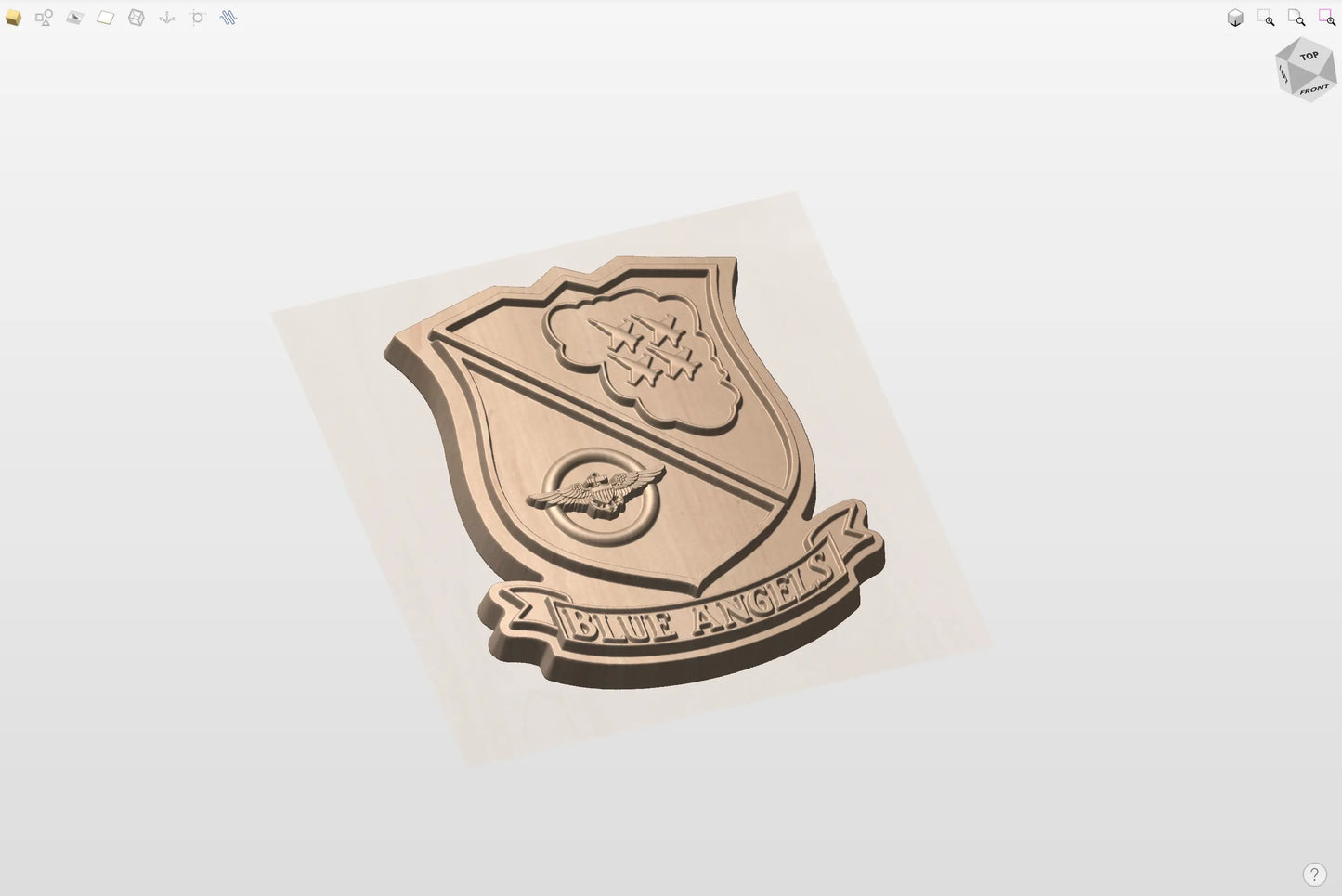 CNC File I US Navy Blue Angels Patch 3D Model I RathTech Design My Store