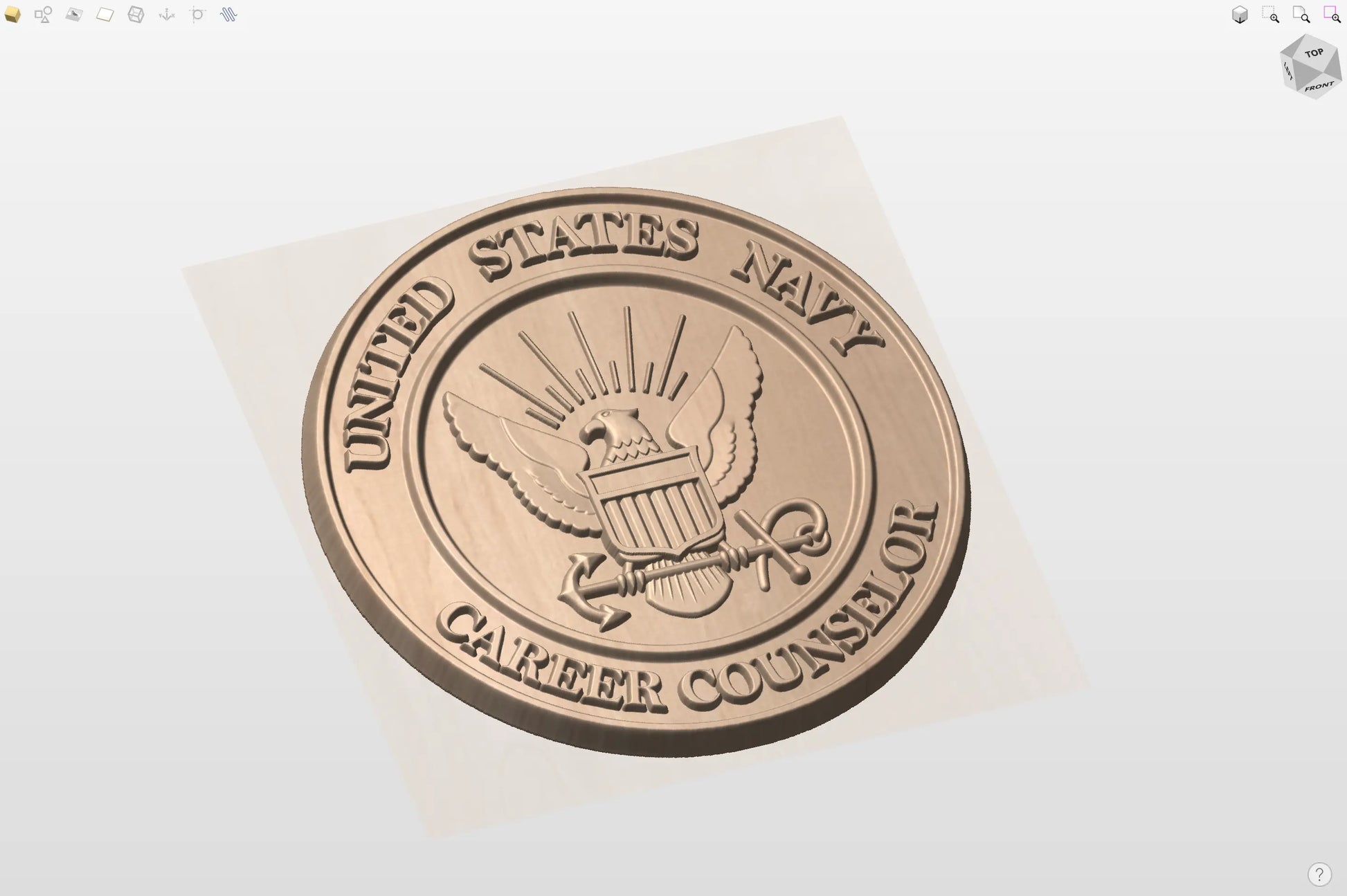 CNC File I US Navy Career Counselor 3D Model I RathTech Design My Store