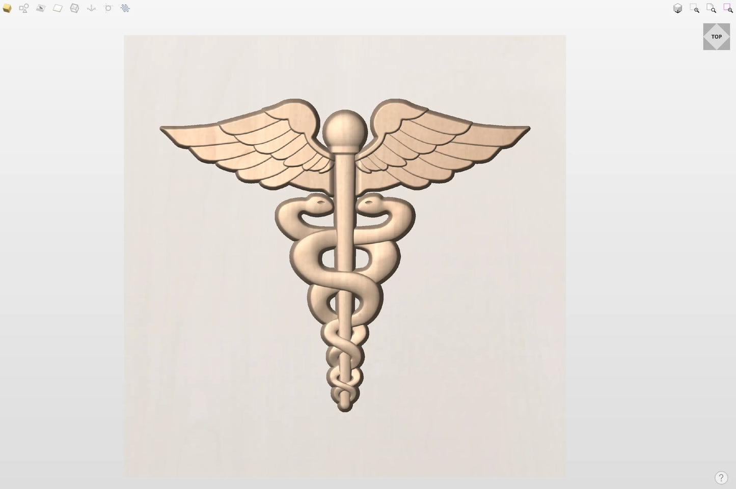 CNC File I US Navy Corpsman Insignia Version 2 3D Model I  RathTech Design My Store