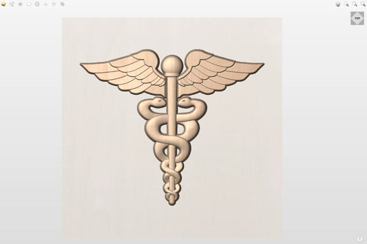 CNC File I US Navy Corpsman Insignia Version 2 3D Model I  RathTech Design My Store