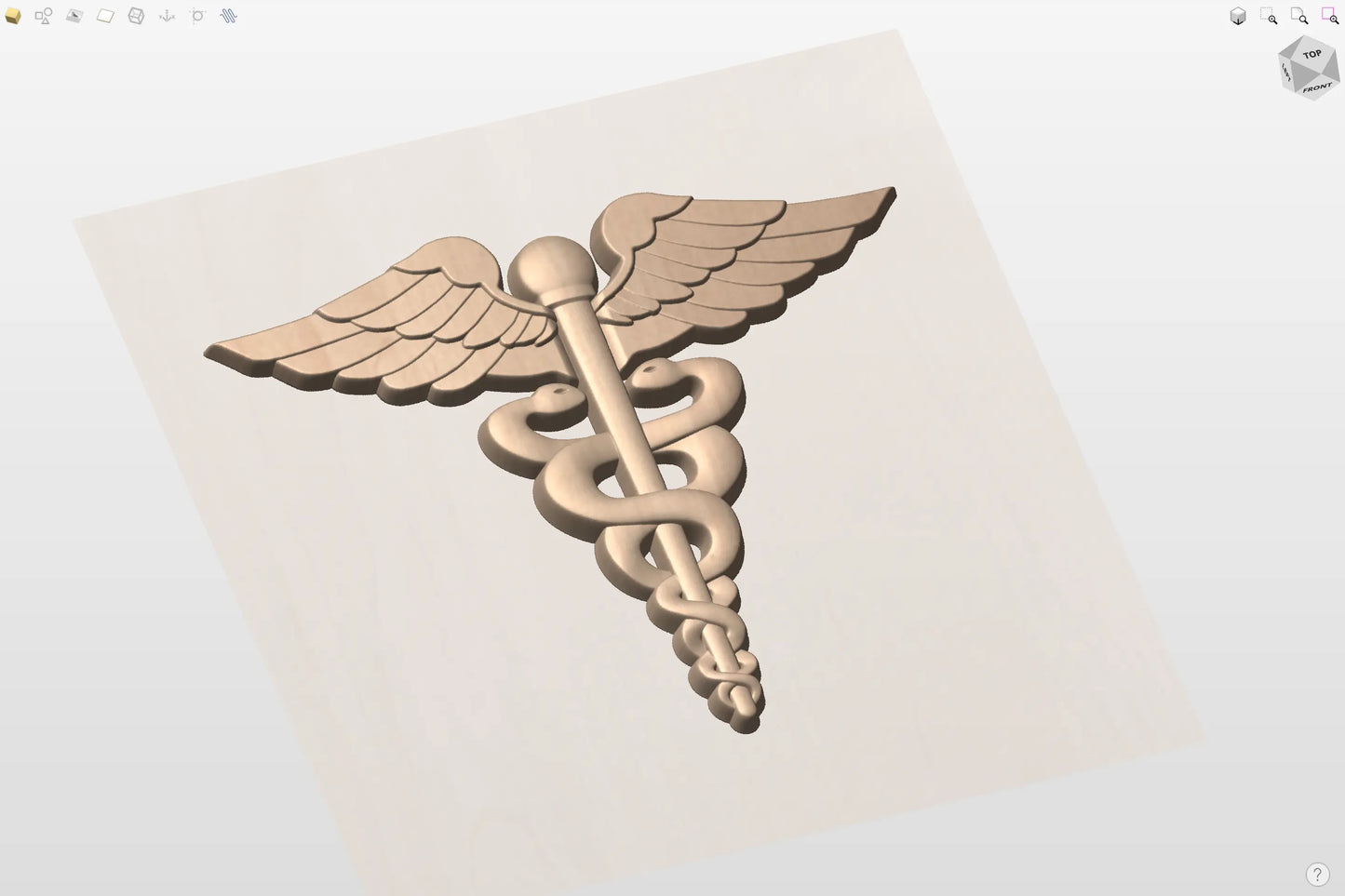 CNC File I US Navy Corpsman Insignia Version 2 3D Model I  RathTech Design My Store