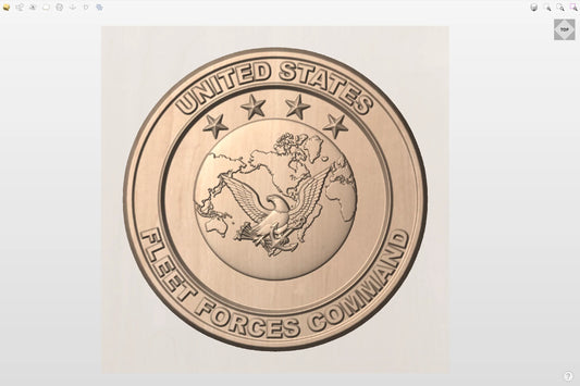 CNC File I US NAVY Fleet Forces Command 3D Model I RathTech Design My Store