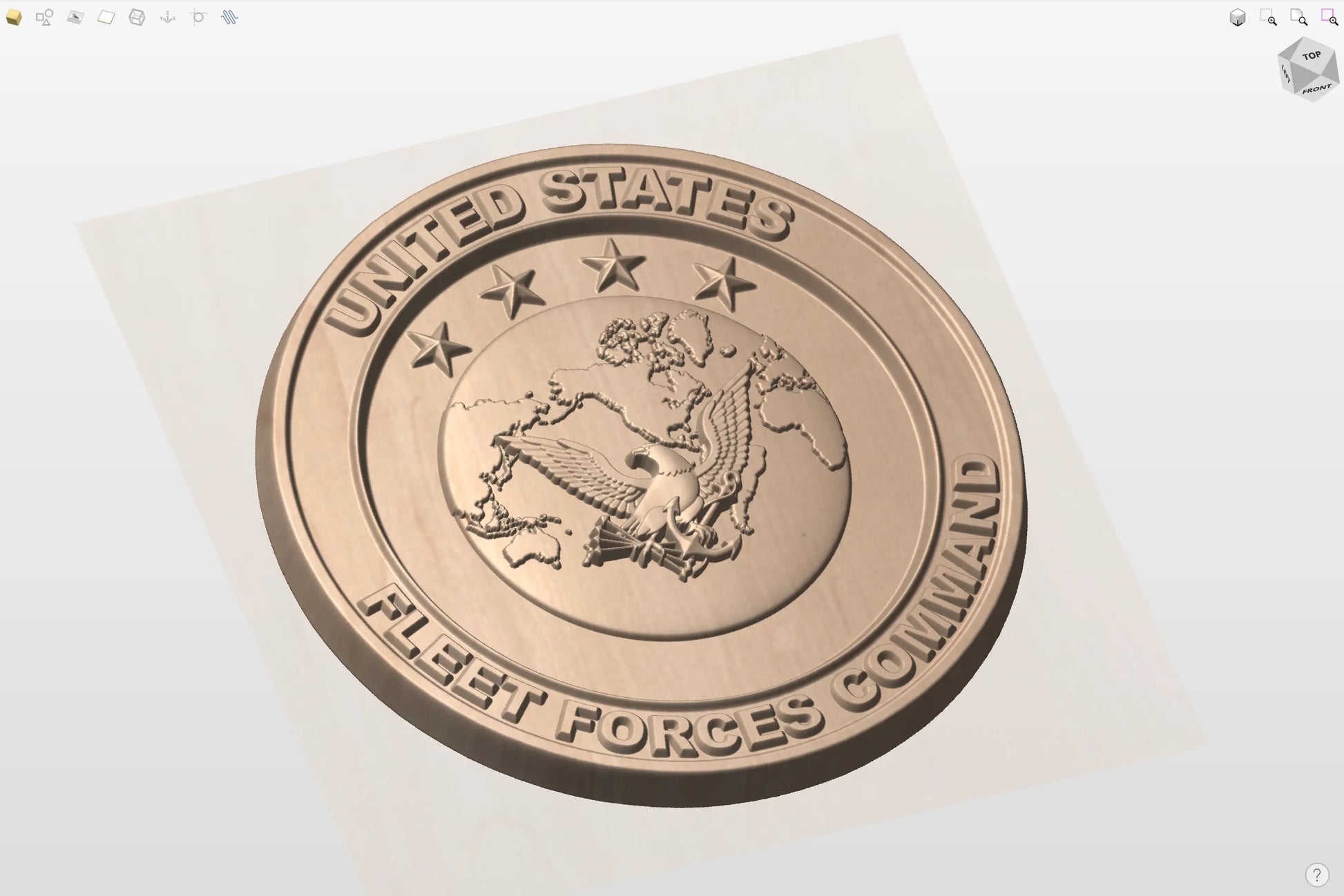 CNC File I US NAVY Fleet Forces Command 3D Model I RathTech Design My Store