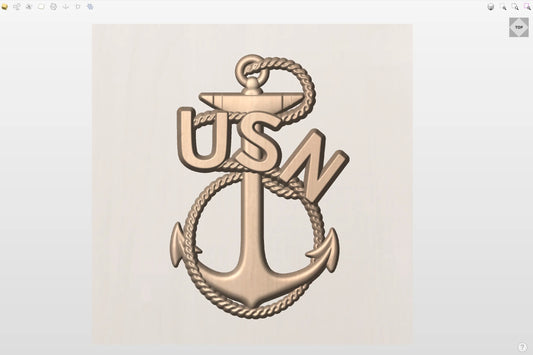 CNC File I US Navy Heritage Anchor 3D Model I  RathTech Design My Store