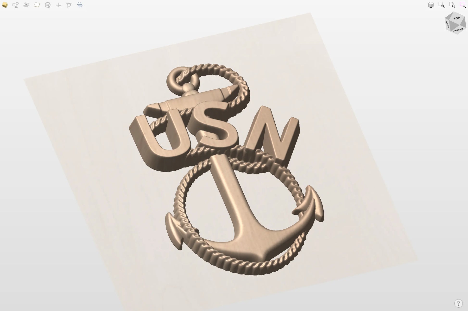 CNC File I US Navy Heritage Anchor 3D Model I  RathTech Design My Store