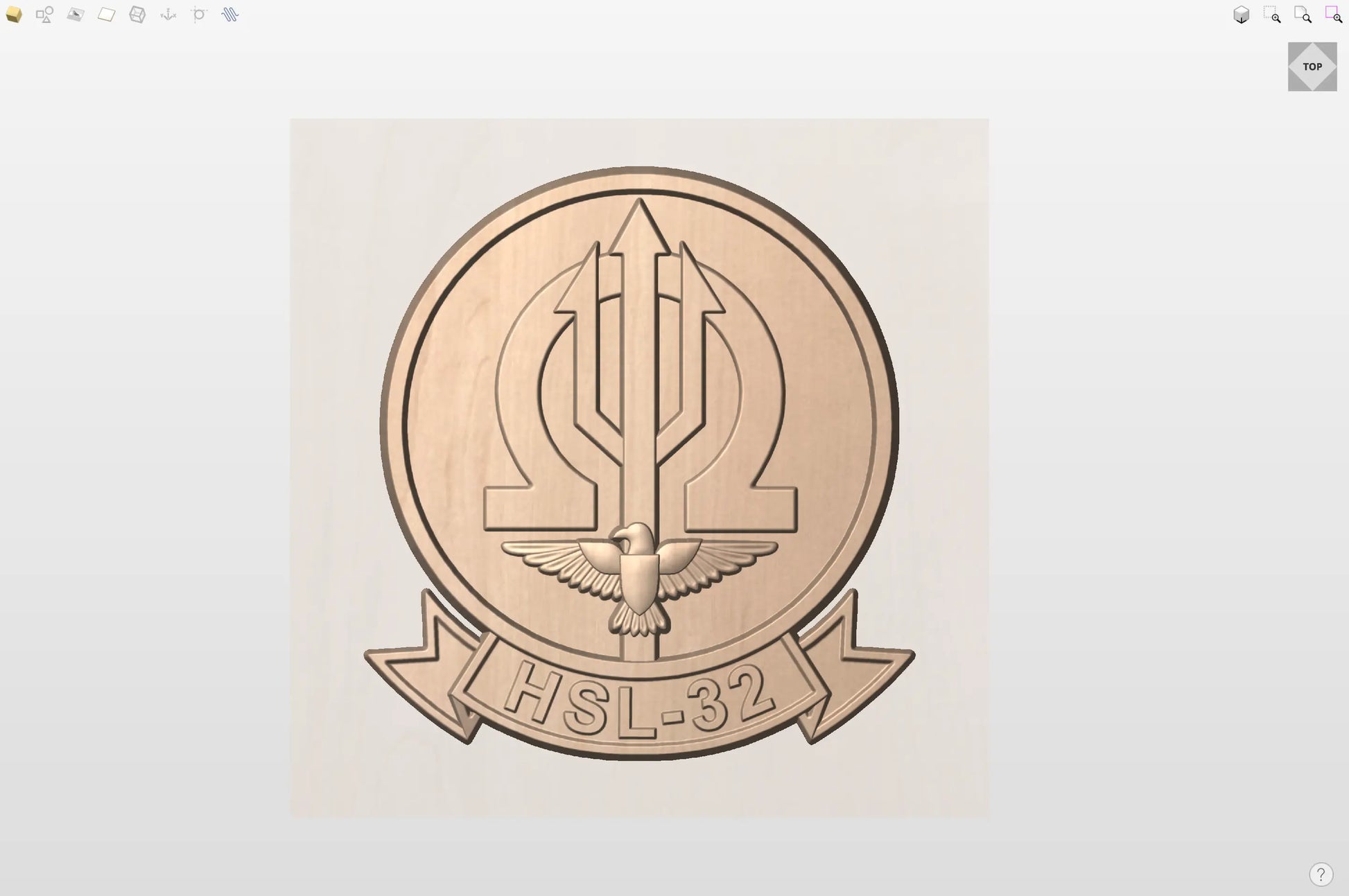 CNC File I US Navy HSL-32 Unit Patch 3D Model I RathTech Design My Store