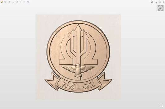 CNC File I US Navy HSL-32 Unit Patch 3D Model I RathTech Design My Store