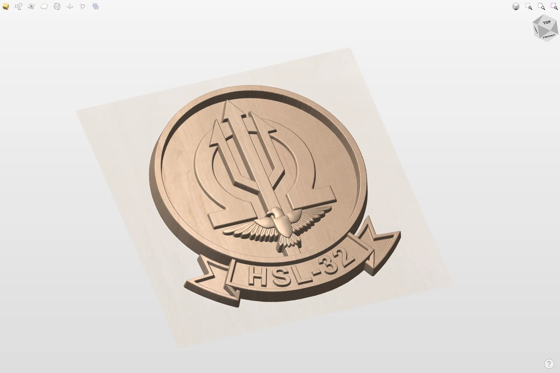 CNC File I US Navy HSL-32 Unit Patch 3D Model I RathTech Design My Store