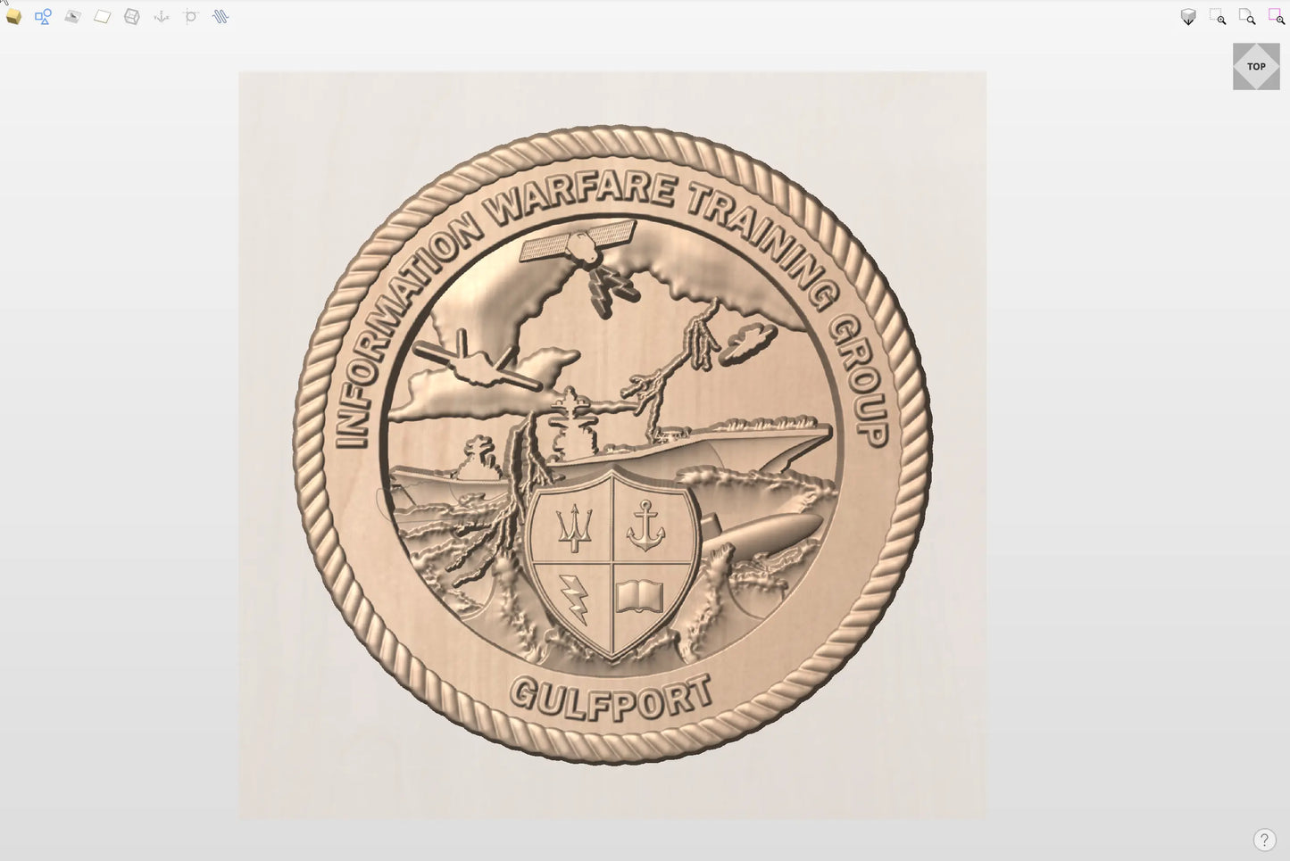 CNC File I US Navy Information Warfare Training Group Gulfport 3D Model I RathTech Design My Store