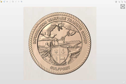 CNC File I US Navy Information Warfare Training Group Gulfport 3D Model I RathTech Design My Store