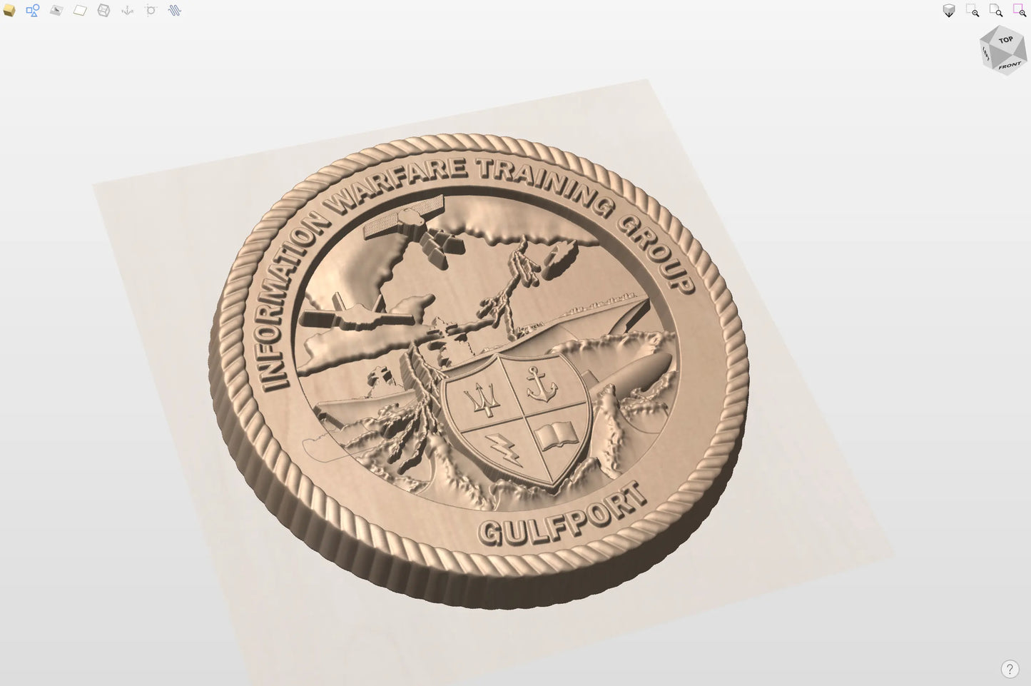 CNC File I US Navy Information Warfare Training Group Gulfport 3D Model I RathTech Design My Store