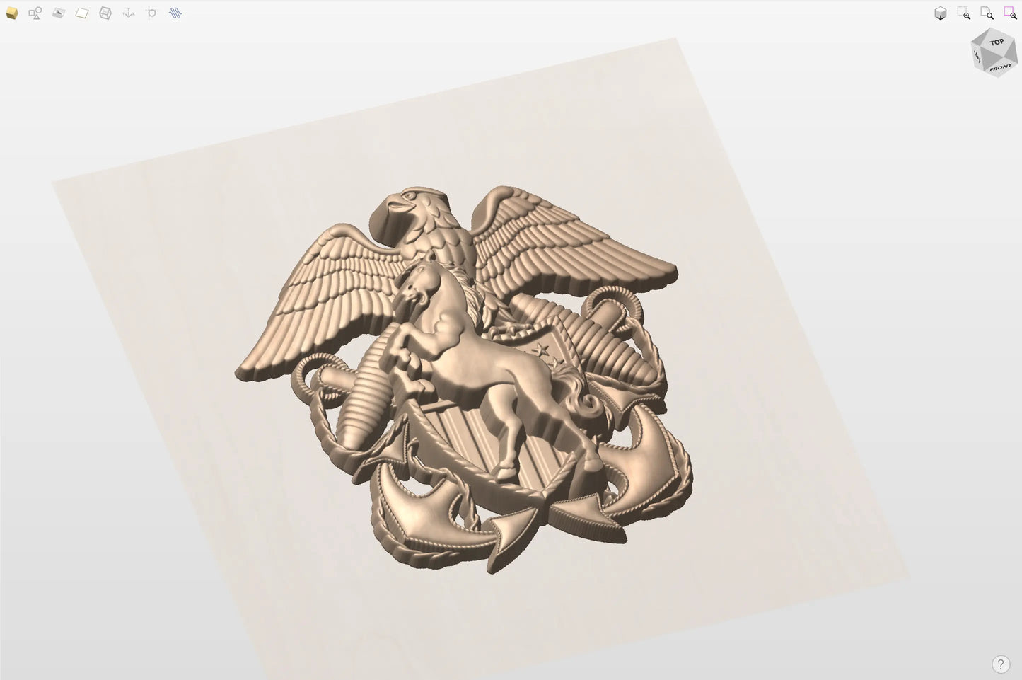 CNC File I US Navy Mustangs Insignia 3D Model I RathTech Design My Store