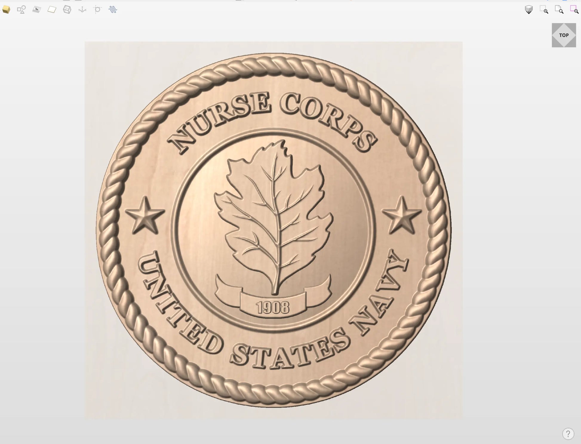 CNC File I US Navy Nurse Corps Seal 3D Model I RathTech Design My Store