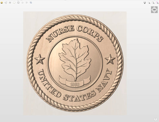 CNC File I US Navy Nurse Corps Seal 3D Model I RathTech Design My Store