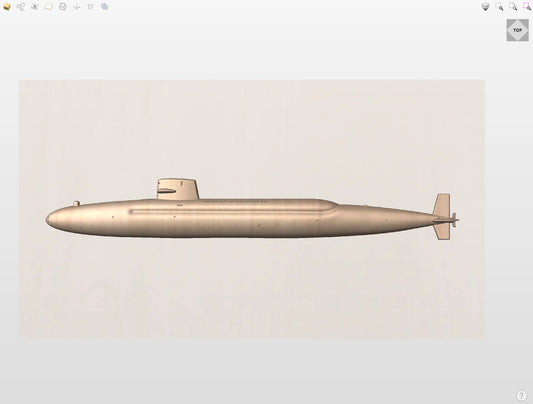 CNC File I  US Navy Ben Franklin Class Submarine 3D Model I  RathTech Design My Store