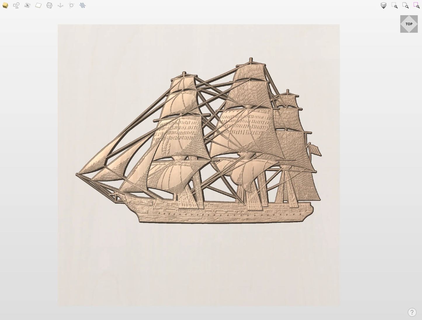 CNC File I  US Navy USS Constitution 3D Model I  RathTech Design My Store