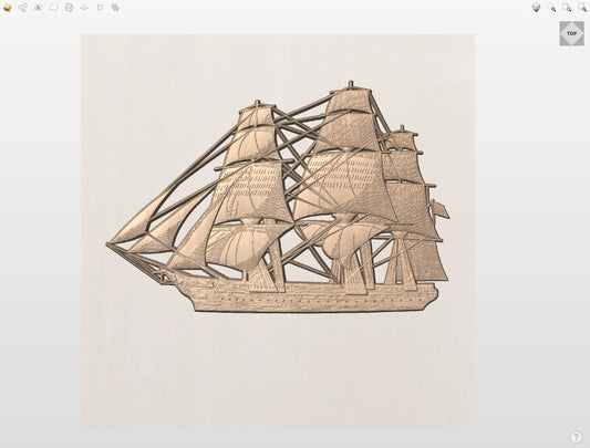 CNC File I  US Navy USS Constitution 3D Model I  RathTech Design My Store