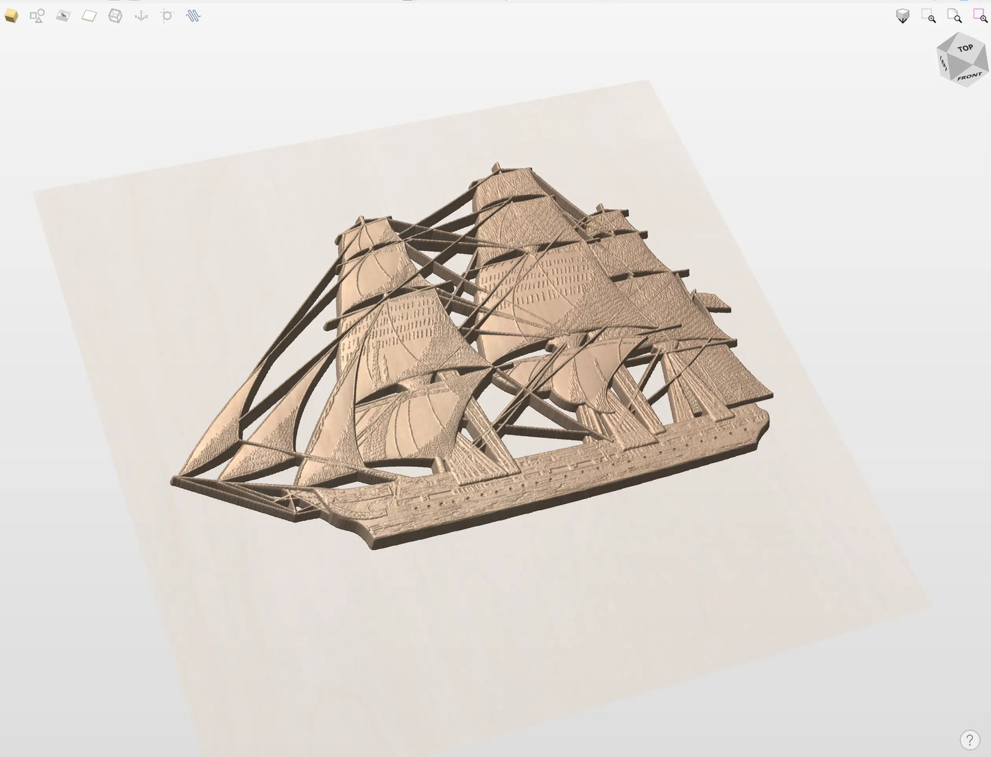CNC File I  US Navy USS Constitution 3D Model I  RathTech Design My Store