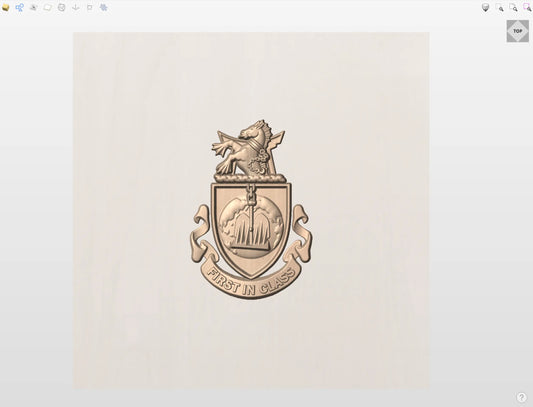 CNC File I  US Navy USS Safeguard ARS-50 Crest 3D Model I  RathTech Design My Store