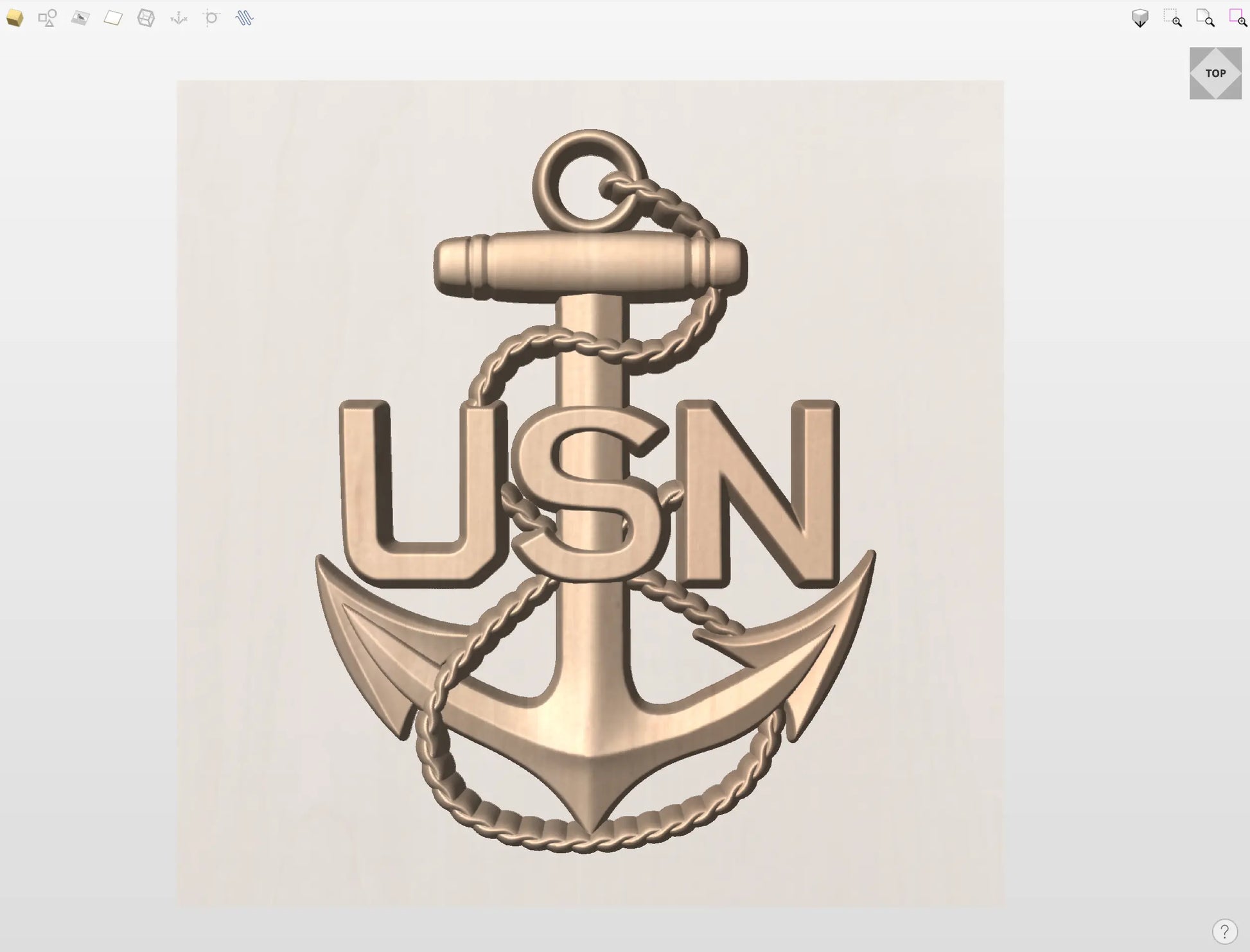 CNC File I US Navy Anchor 3D Model I  RathTech Design My Store