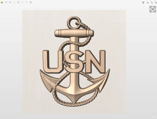 CNC File I US Navy Anchor 3D Model I  RathTech Design My Store