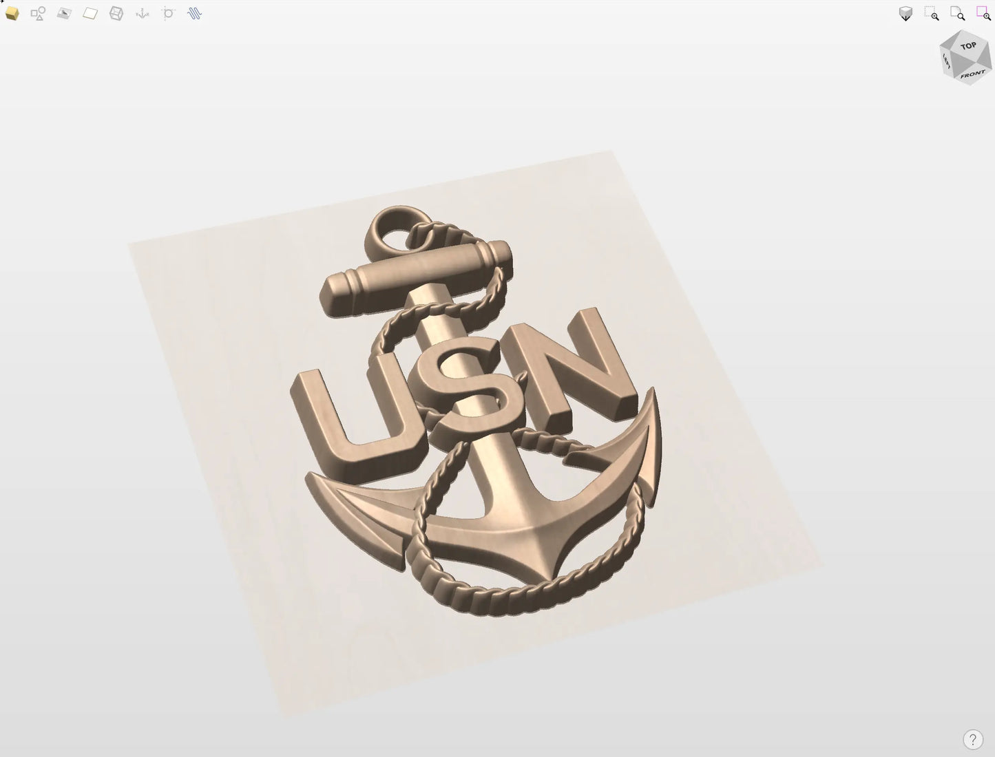 CNC File I US Navy Anchor 3D Model I  RathTech Design My Store