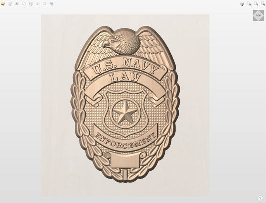 CNC File I  US Navy Security Forces Badge 3D Model I  RathTech Design My Store