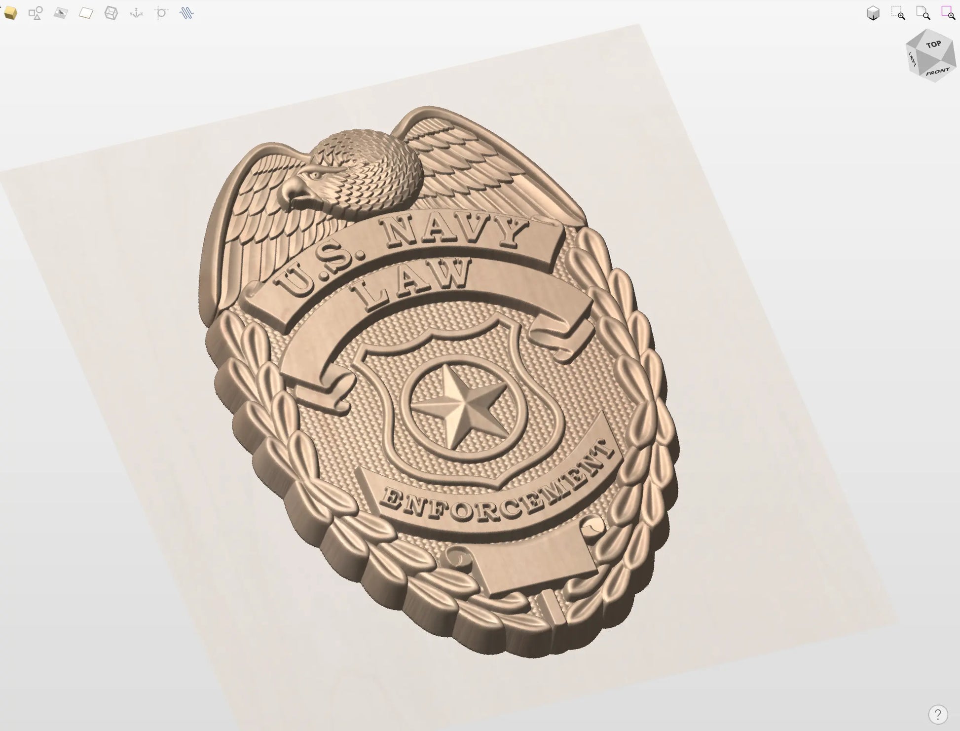 CNC File I  US Navy Security Forces Badge 3D Model I  RathTech Design My Store
