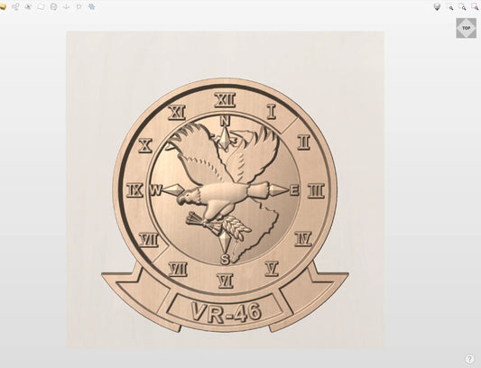 CNC File I US Navy VR-46 Unit Patch 3D Model I RathTech Design My Store