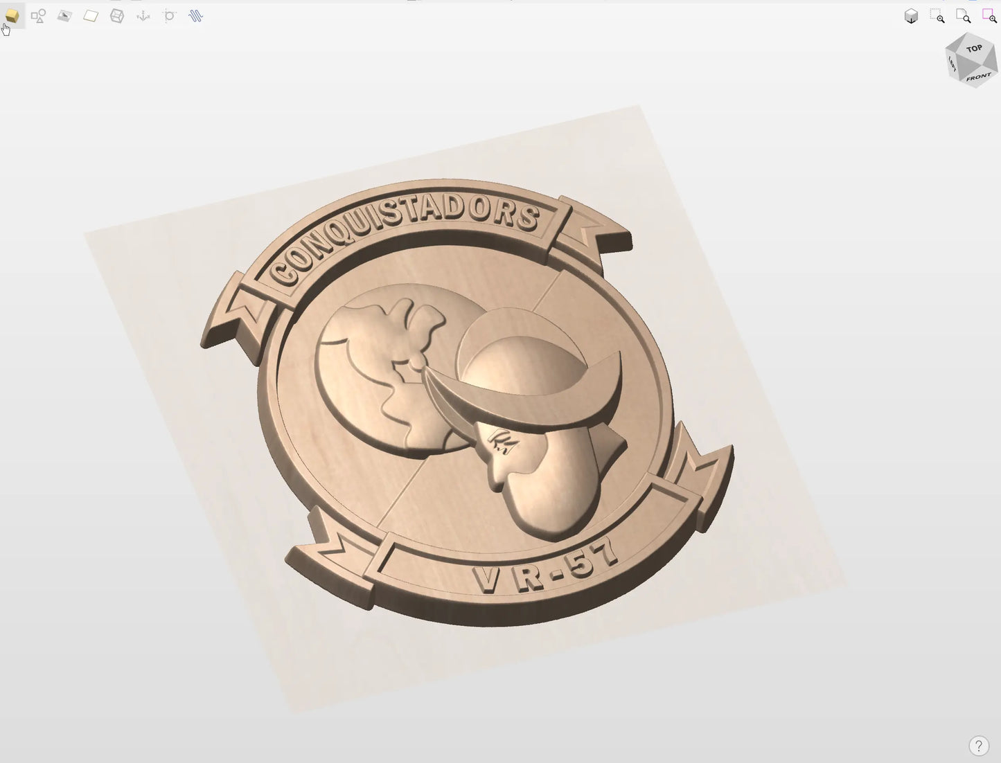 CNC File I US Navy VR-57 Conquistadors Unit Patch 3D Model I RathTech Design My Store