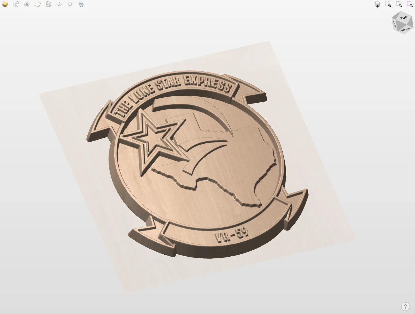 CNC File I US Navy VR-59 Unit Patch 3D Model I RathTech Design My Store