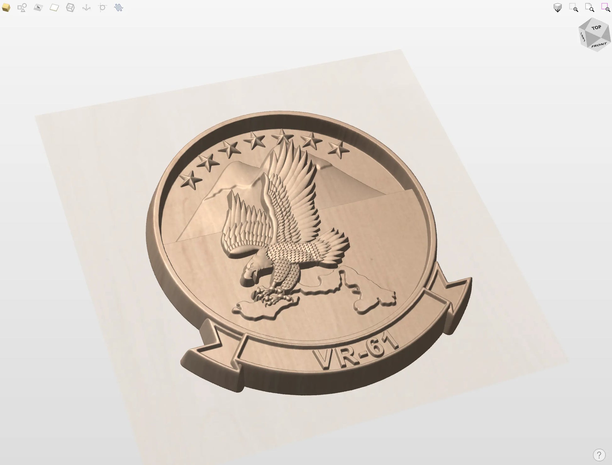 CNC File I US Navy VR-61 Unit Patch 3D Model I RathTech Design My Store