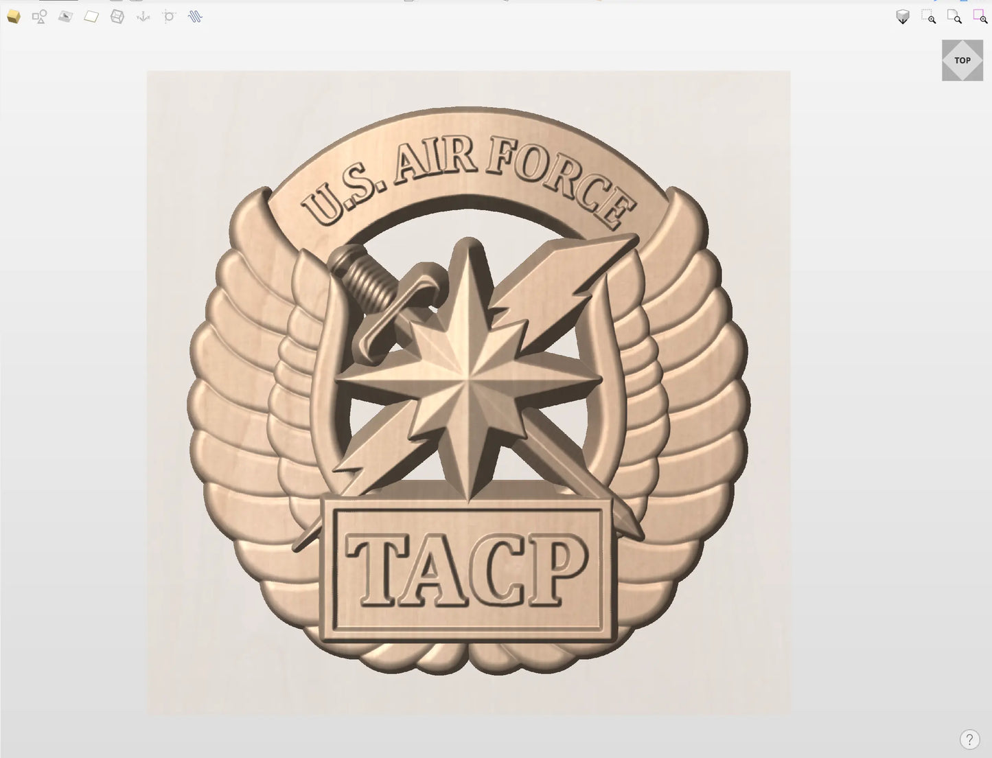 CNC File I  US Air Force JTAC Insignia 3D Model I  RathTech Design My Store
