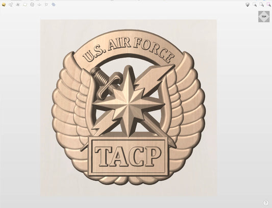 CNC File I  US Air Force JTAC Insignia 3D Model I  RathTech Design My Store