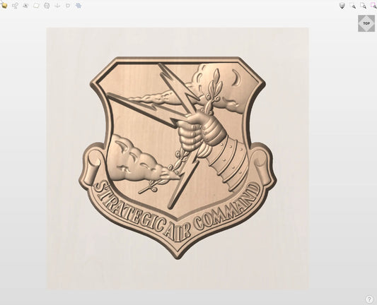 CNC File I  US Air Force Strategic Air Command Insignia 3D Model I  RathTech Design My Store