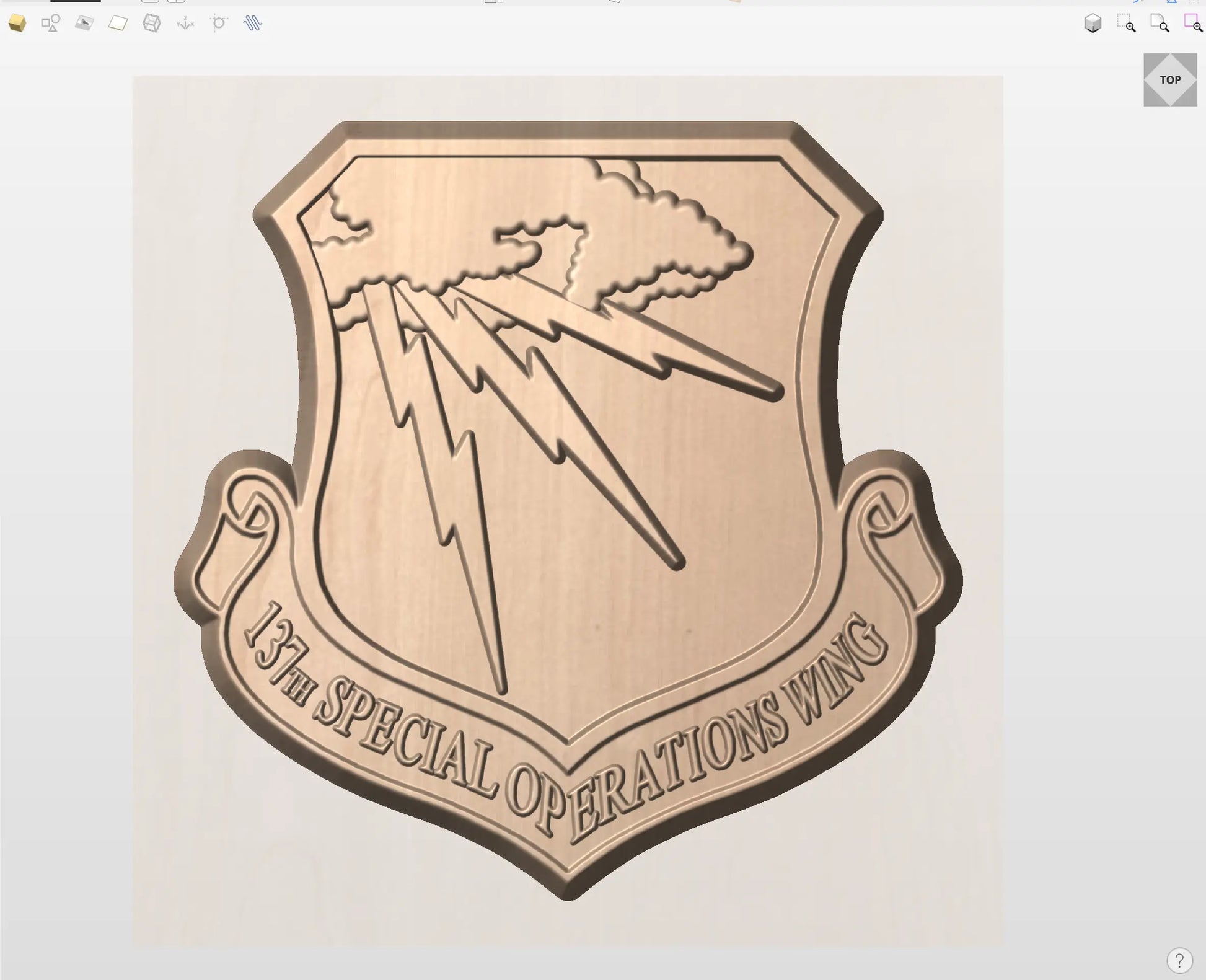CNC File I  US Air Force 137th Special Operations Wing Insignia 3D Model I  RathTech Design My Store