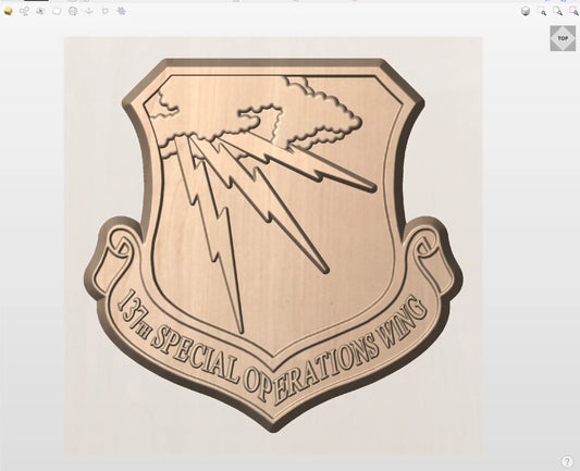 CNC File I  US Air Force 137th Special Operations Wing Insignia 3D Model I  RathTech Design My Store