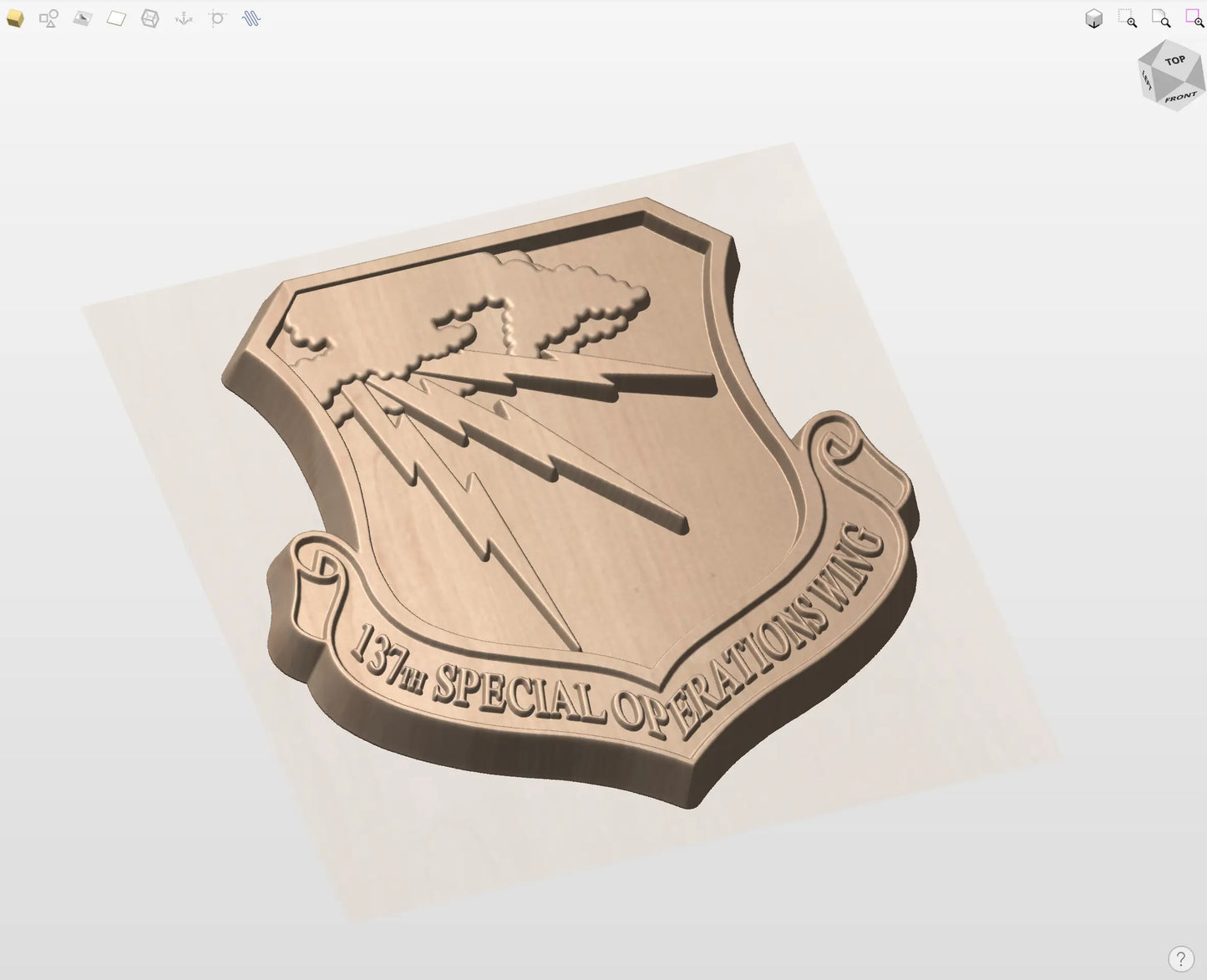 CNC File I  US Air Force 137th Special Operations Wing Insignia 3D Model I  RathTech Design My Store