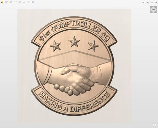 CNC File I  US Air Force 81st Comptroller Squadron Insignia 3D Model I  RathTech Design My Store