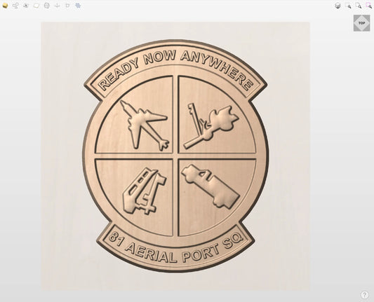 CNC File I  US Air Force 81st Aerial Port Squadron Insignia 3D Model I  RathTech Design My Store
