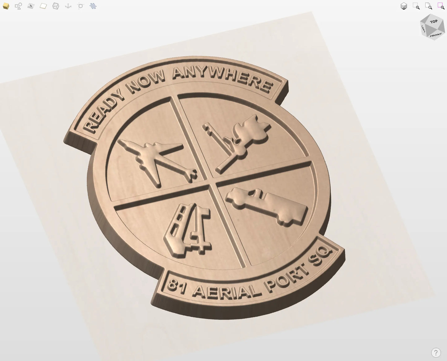 CNC File I  US Air Force 81st Aerial Port Squadron Insignia 3D Model I  RathTech Design My Store